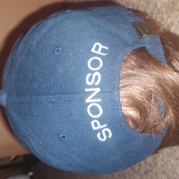 Ducks Unlimited Metal Patch Suede Visor Strapback Hat Blue Brown - Picture 6 of 12